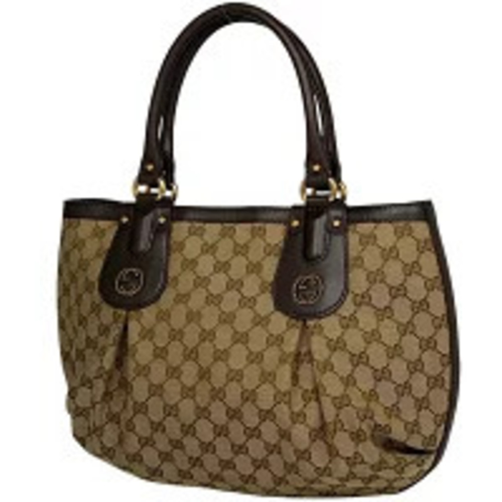 Gucci GG tote bag Interlocking GG stud canvas beige brown